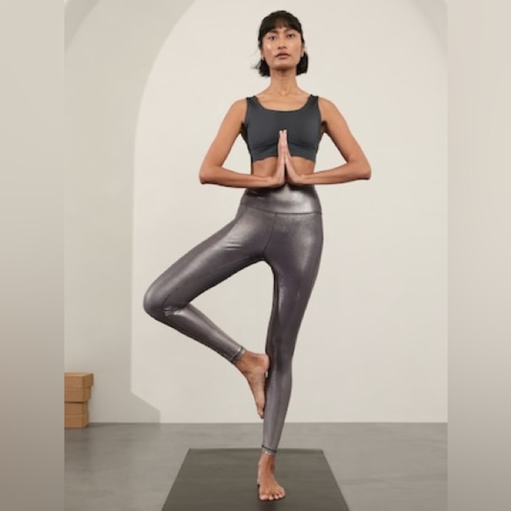 NEW ATHLETA ELATION METALLIC ULTRA HIGH RISE SHINE LEGGING OMBRE WOMENS